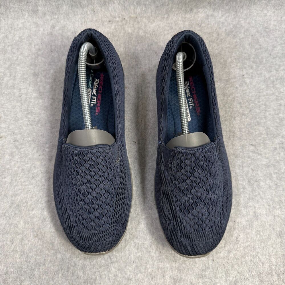 Skechers Shoes Womens Size 8 Relaxed Fit Blue Slip On‎ Comfort Sneakers 158380 - Picture 3 of 9